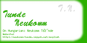 tunde neukomm business card